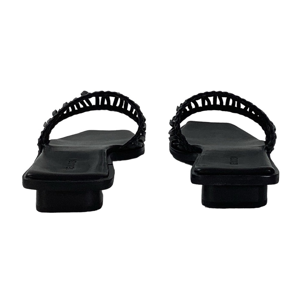 Women’s Braided Black Slide Sandals - Picture 6 of 15